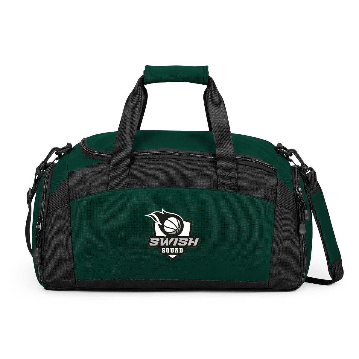Swish Squad basketball gym bag in hunter green
