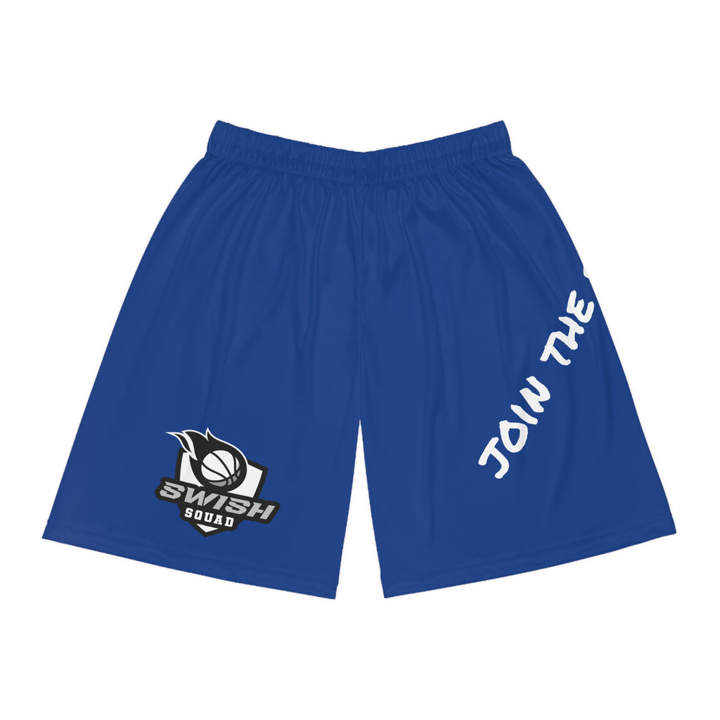 Navy blue Swish Squad Basketball Shorts — 'Join the Squad' Athletic Shorts