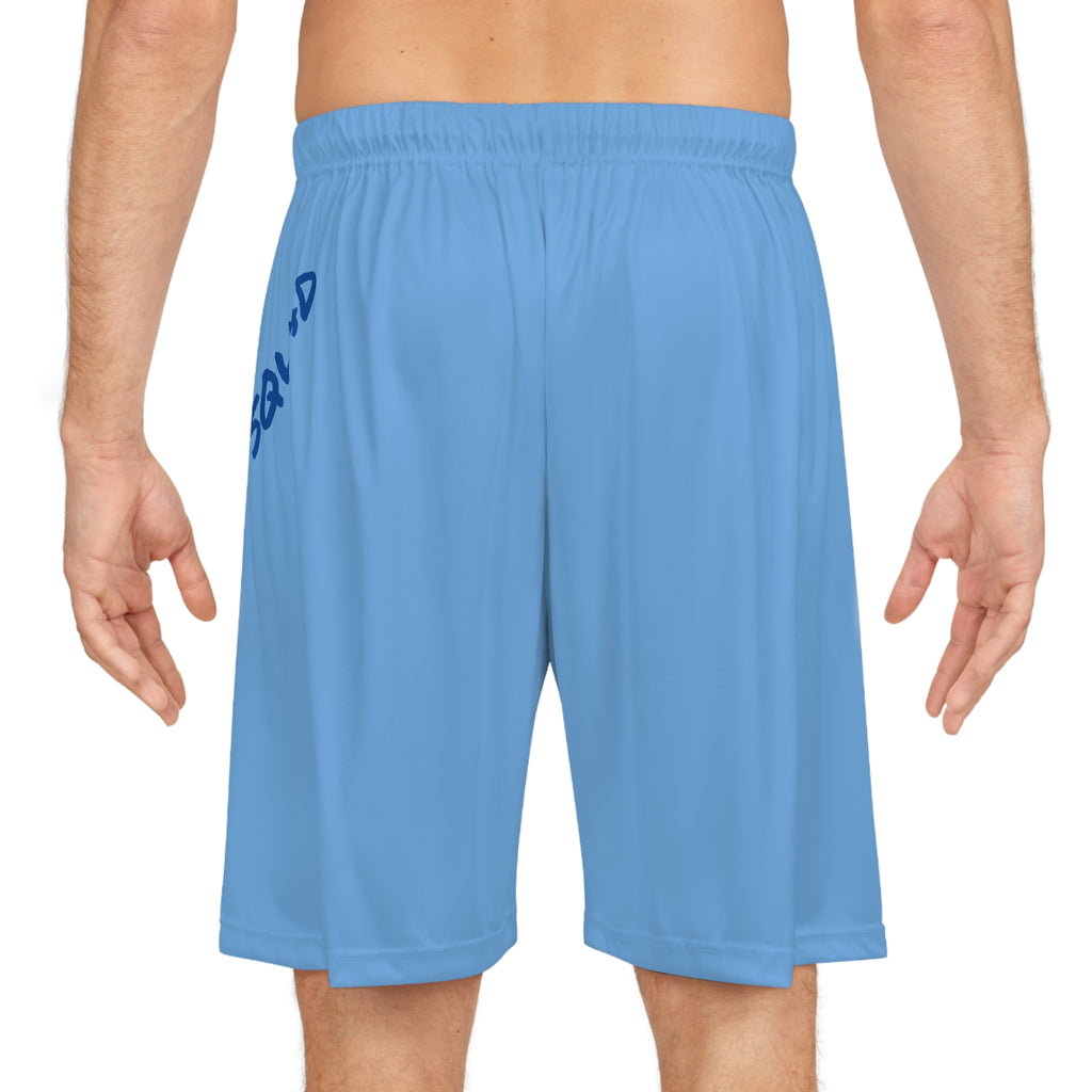 Light blue Swish Squad Basketball Shorts — 'Join the Squad' Athletic Shorts
