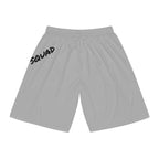 Light gray Swish Squad Basketball Shorts — 'Join the Squad' Athletic Shorts
