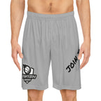 Light gray Swish Squad Basketball Shorts — 'Join the Squad' Athletic Shorts