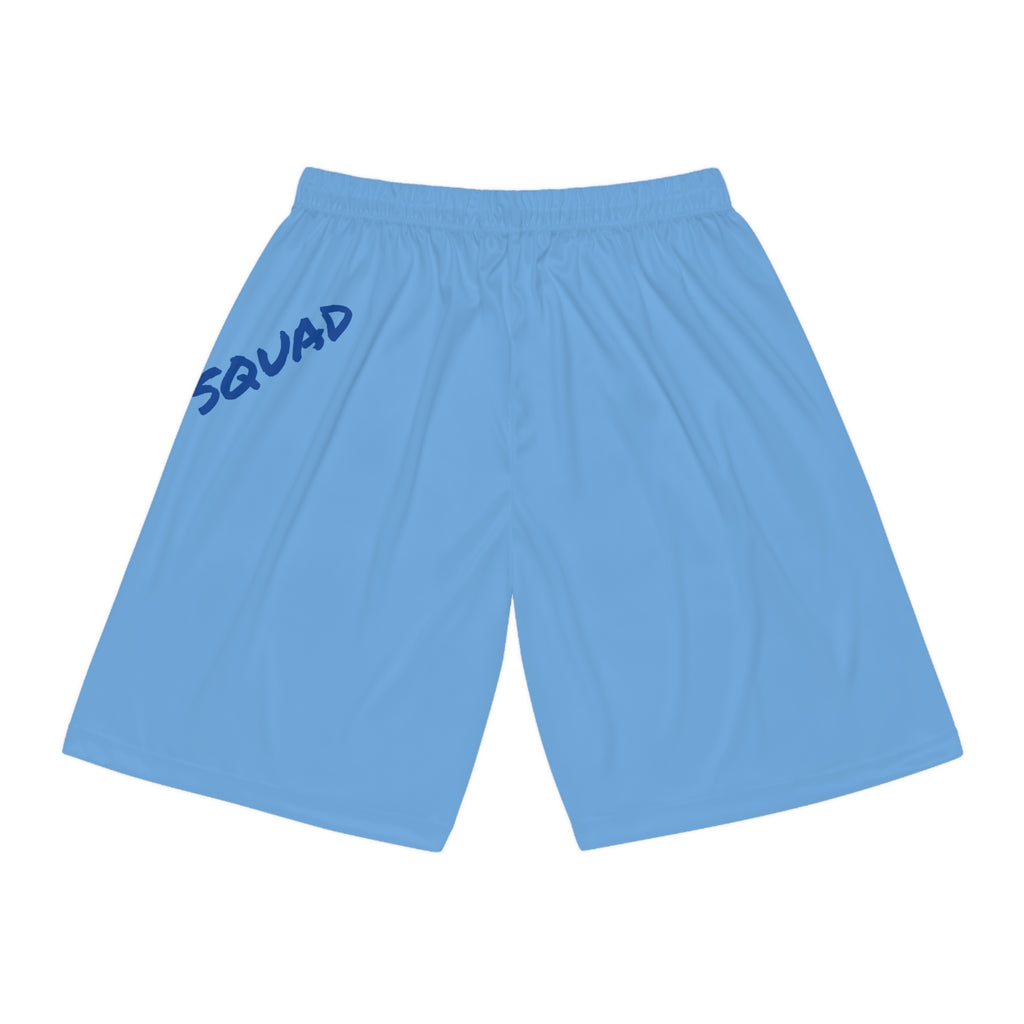 Light blue Swish Squad Basketball Shorts — 'Join the Squad' Athletic Shorts