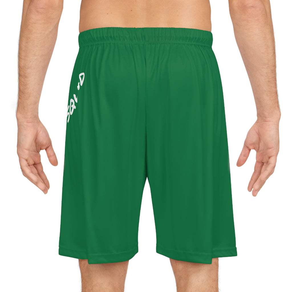 Dark Green Swish Squad Basketball Shorts — 'Join the Squad' Athletic Shorts